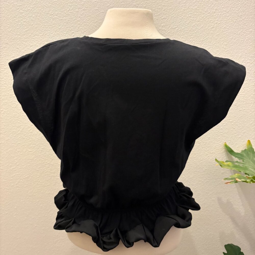 Zara Sleeveless Ruffled Peplum Top M - Picture 3 of 4